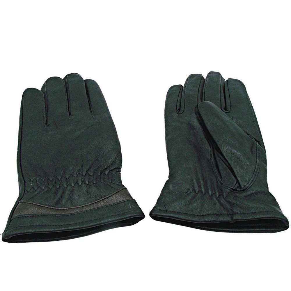 Womens Genuine Leather Gloves Black Brown Soft Faux Fur Lined Driving Size M/L
